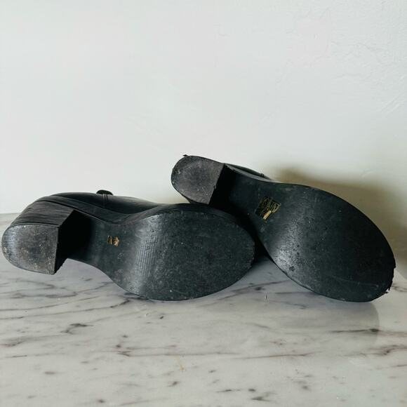 Asos Womens Ankle Chelsea Boots Block Heel Platform Faux leather Black. Womans 6 - Picture 7 of 12